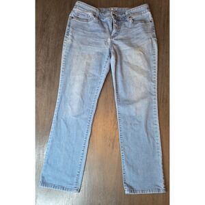 St Johns Bay Women Light Wash Straight Leg Jeans Size‎ 10 Petite